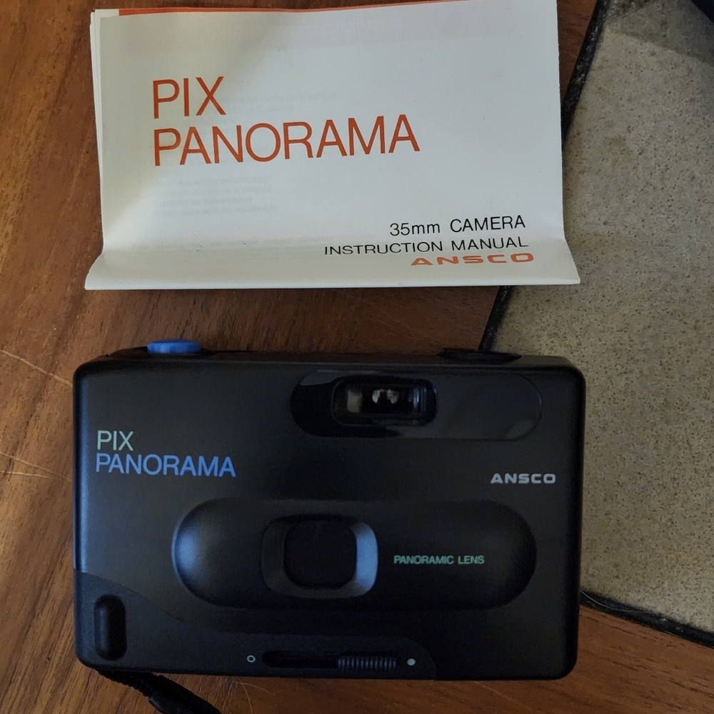 Ansco Pix Panorama 35mm Camera with Camera Pouch